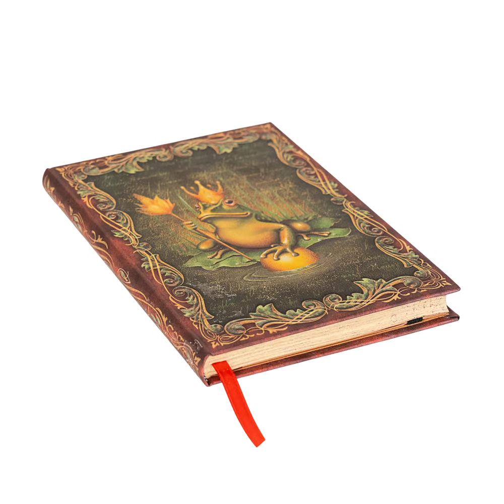 Paperblanks - The Brothers Grimm, Frog Prince (Fairy Tale Collection) - Lined Hardcover Journal - Midi