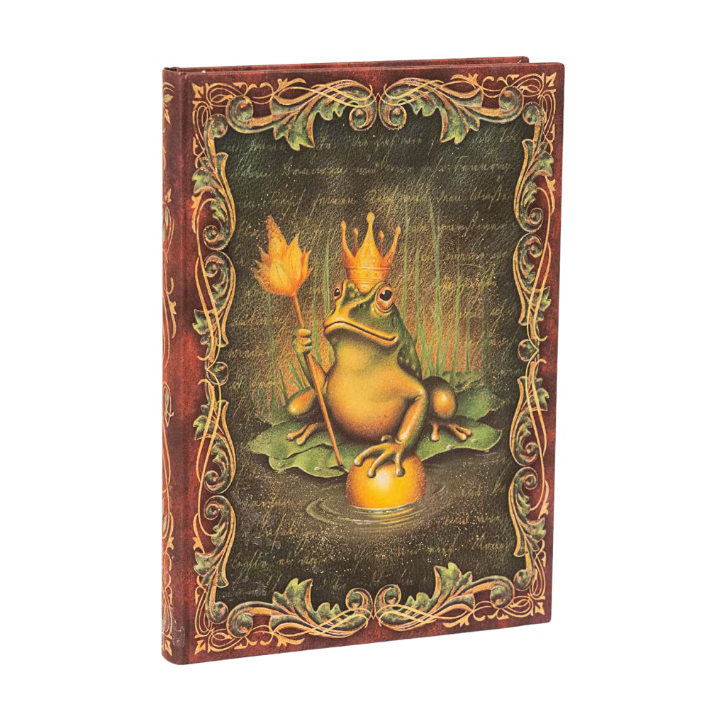 Paperblanks - The Brothers Grimm, Frog Prince (Fairy Tale Collection) - Lined Hardcover Journal - Midi