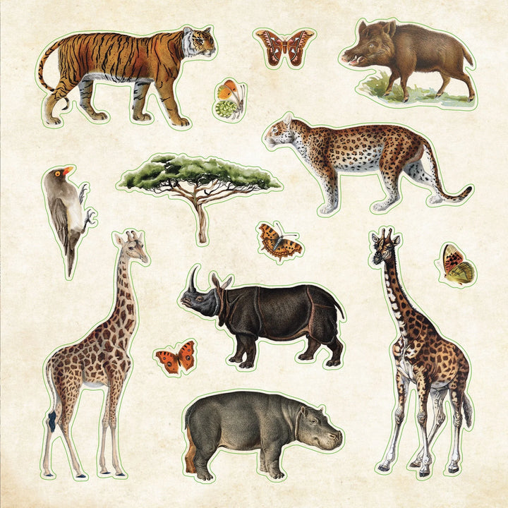 Peter Pauper Press - Sticker Book - Zoological Ephemera