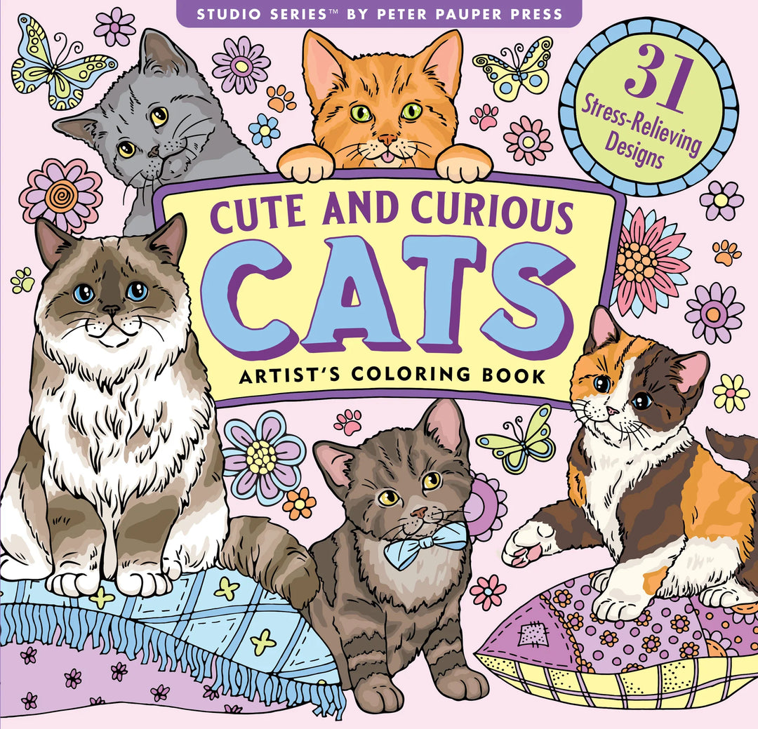 Peter Pauper Press - Studio Series Artist's Coloring Book - Cute and Curious Cats