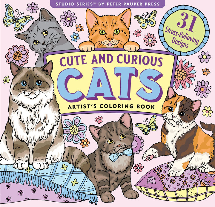 Peter Pauper Press - Studio Series Artist's Coloring Book - Cute and Curious Cats