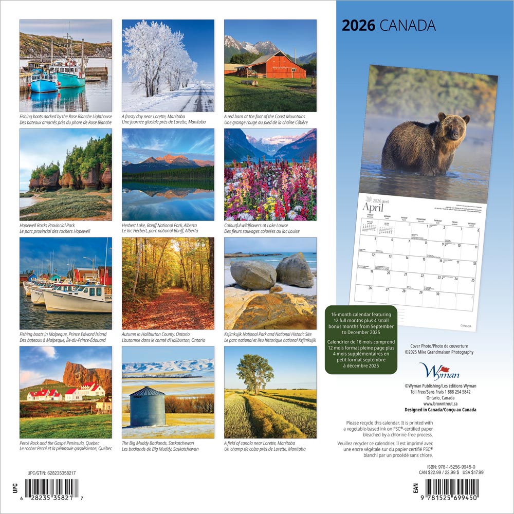 Wyman - 2026 Calendar - Canada