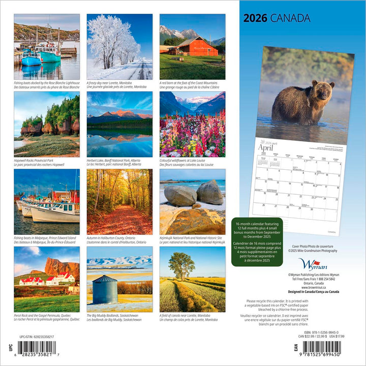Wyman - 2026 Calendar - Canada