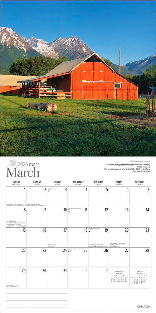 Wyman - 2026 Calendar - Canada