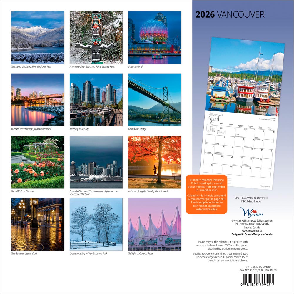 Wyman - 2026 Calendar - Vancouver