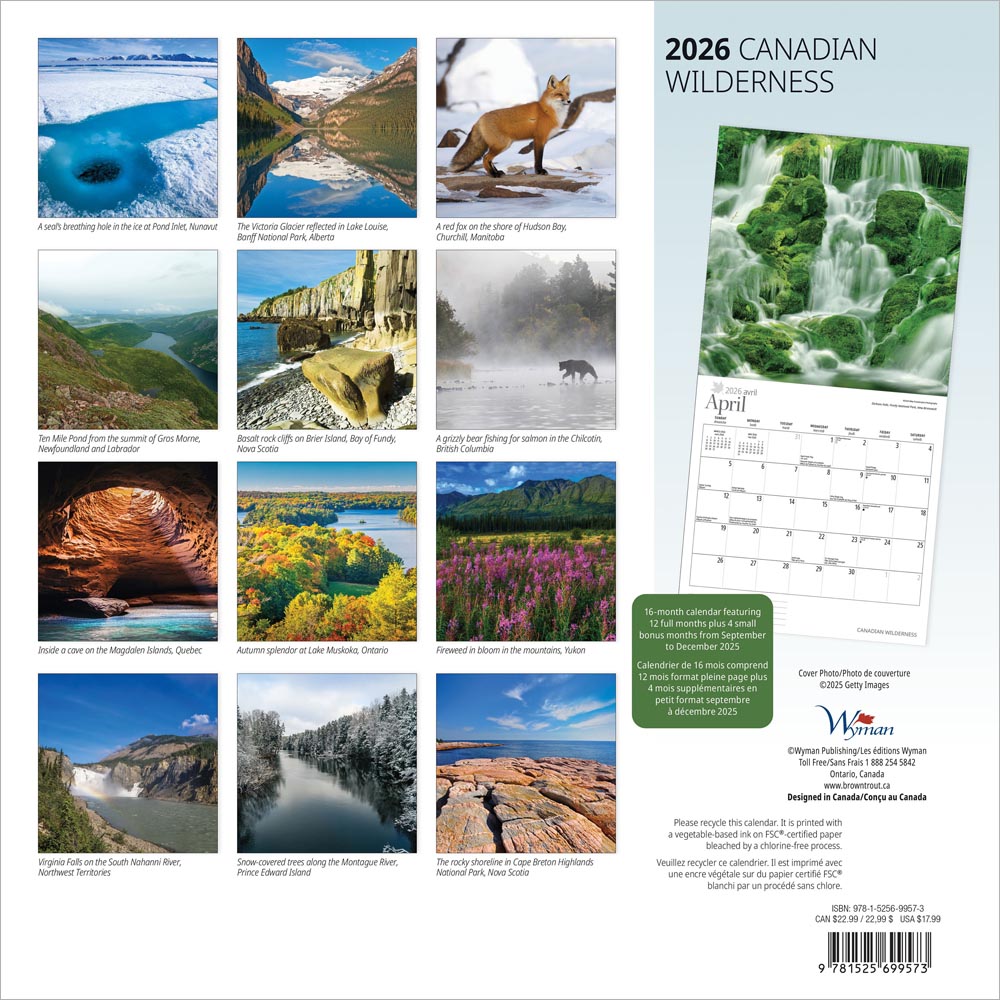 Wyman - 2026 Calendar - Canadian Wilderness