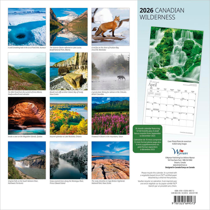 Wyman - 2026 Calendar - Canadian Wilderness