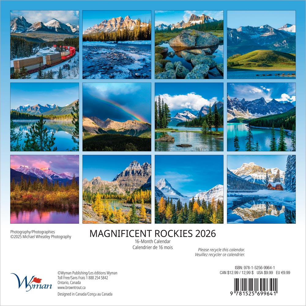 Wyman - 2026 Mini Calendar - Magnificent Rockies