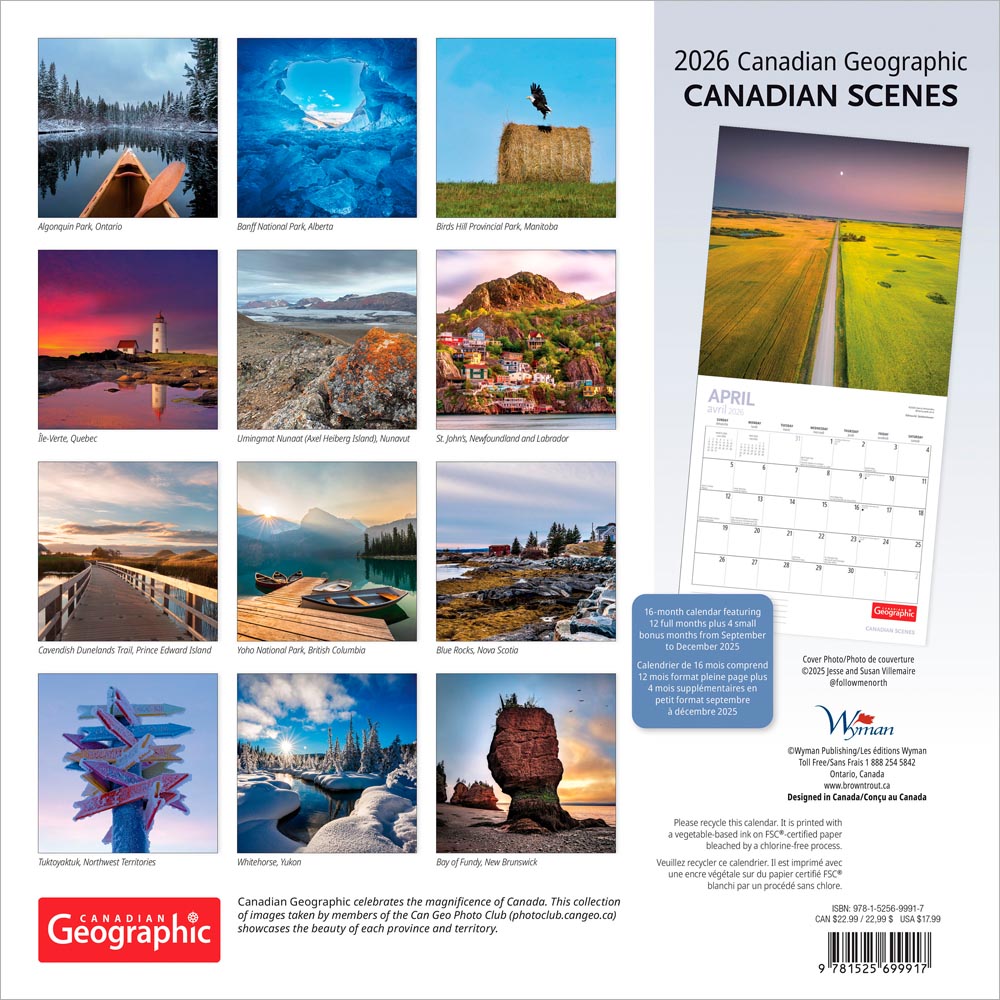 Wyman - 2026 Calendar - Canadian Scenes
