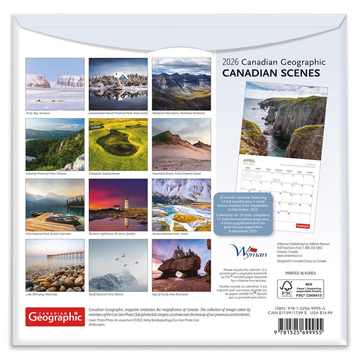 Wyman - 2026 Calendar - Canadian Scenes