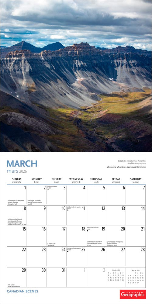 Wyman - 2026 Calendar - Canadian Scenes