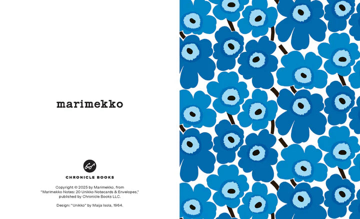Chronicle Books - Marimekko 20 Unikko Notecards & Envelopes - Blues