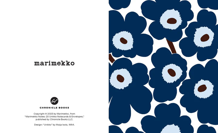 Chronicle Books - Marimekko 20 Unikko Notecards & Envelopes - Blues