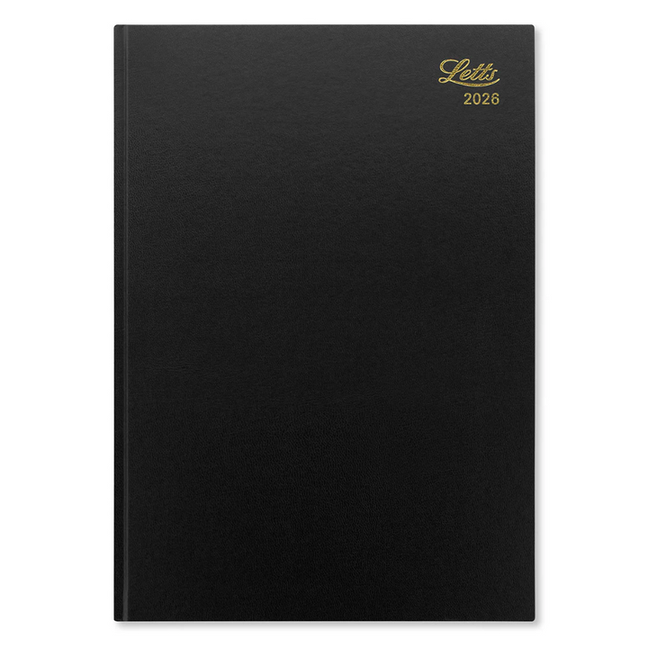 Letts of London - 2026 A4 Standard Planner - Day to Page - Black (English)