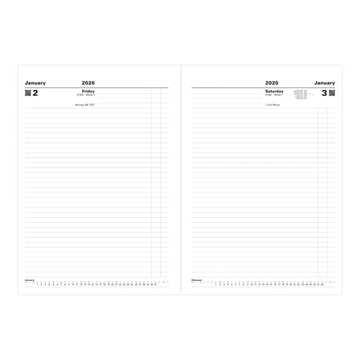 Letts of London - 2026 A4 Standard Planner - Day to Page - Black (English)