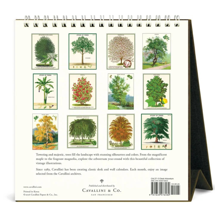Cavallini & Co - 2027 Desk Calendar - Arboretum
