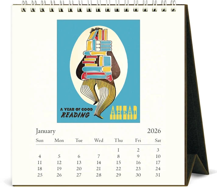 Cavallini & Co - 2027 Desk Calendar - Book Lovers