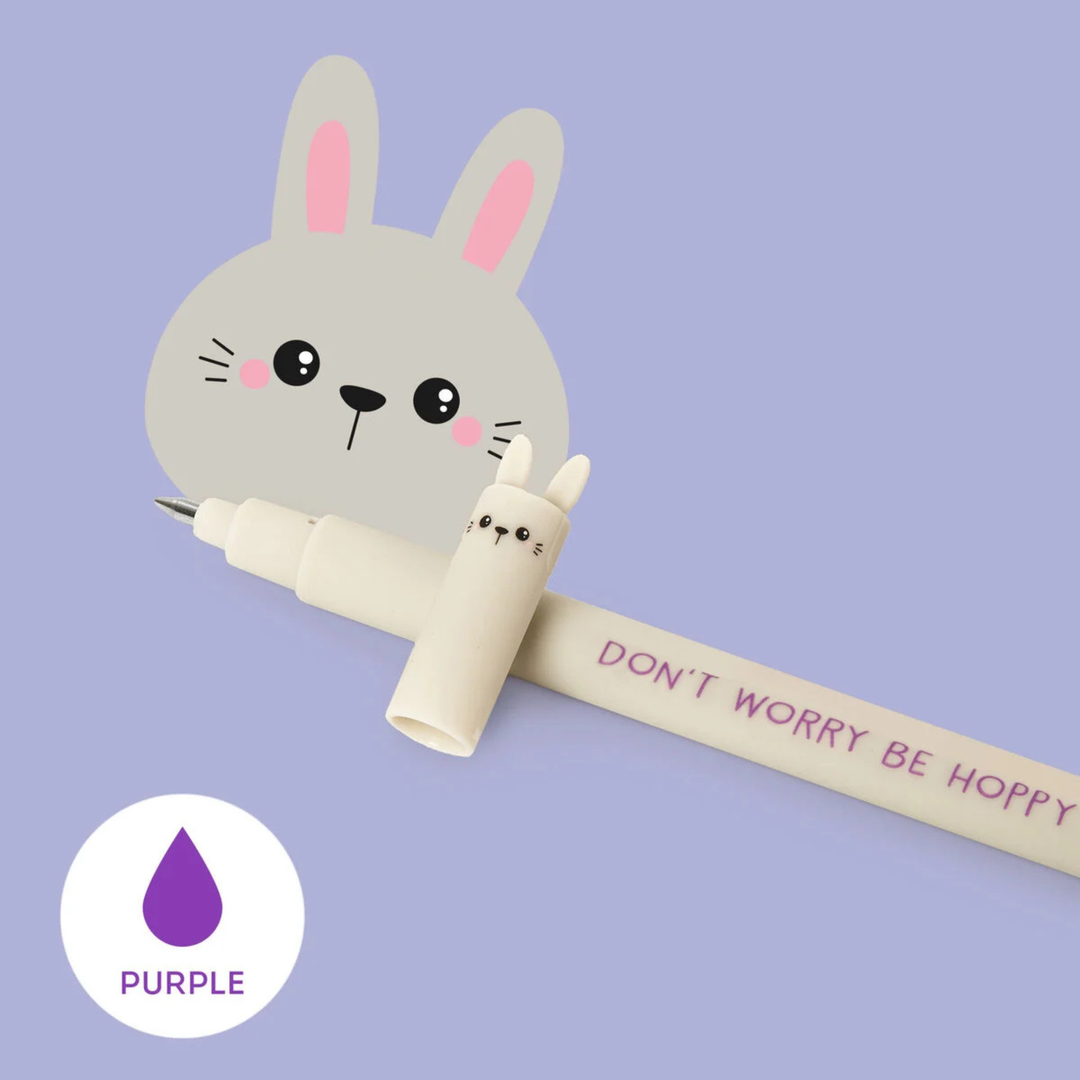 Legami - Erasable Gel Pen - Bunny - Purple