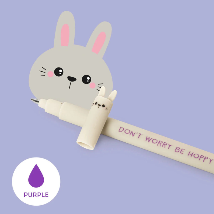 Legami - Erasable Gel Pen - Bunny - Purple