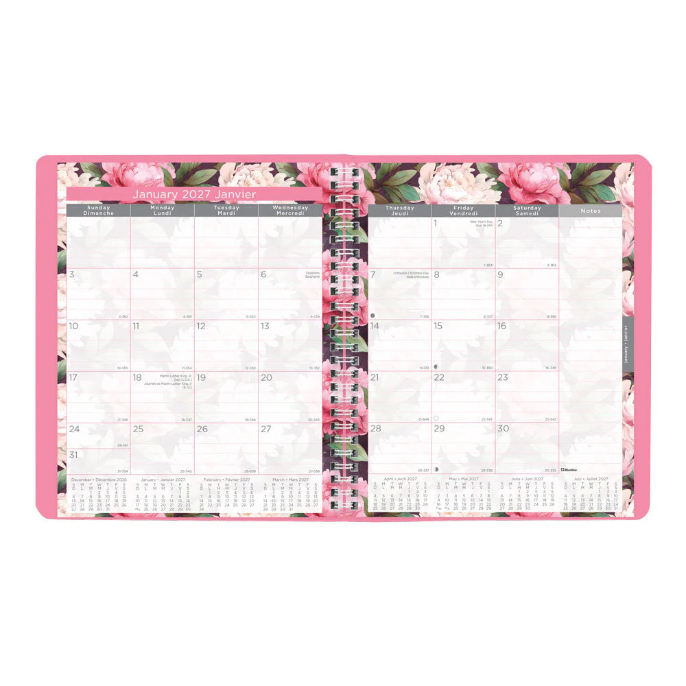 Blueline - Pink Monthly Planner, 2027 - Bilingual C1219.95BT