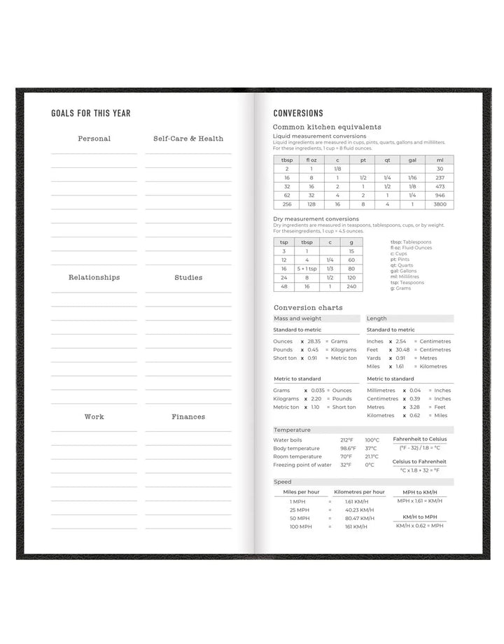 Letts of London - 2026 Principal Weekly Planner - Compact Week-to-View - Multilanguage - Black