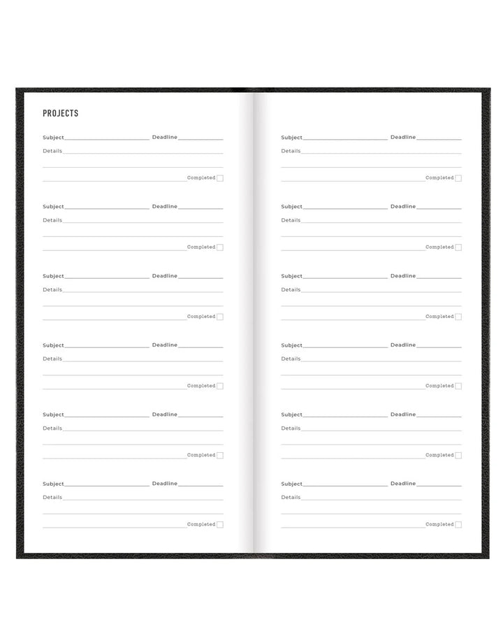 Letts of London - 2026 Principal Weekly Planner - Compact Week-to-View - Multilanguage - Black