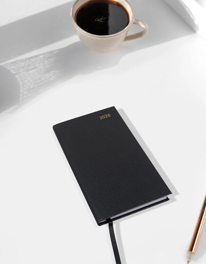 Letts of London - 2026 Principal Weekly Planner - Compact Week-to-View - Multilanguage - Black