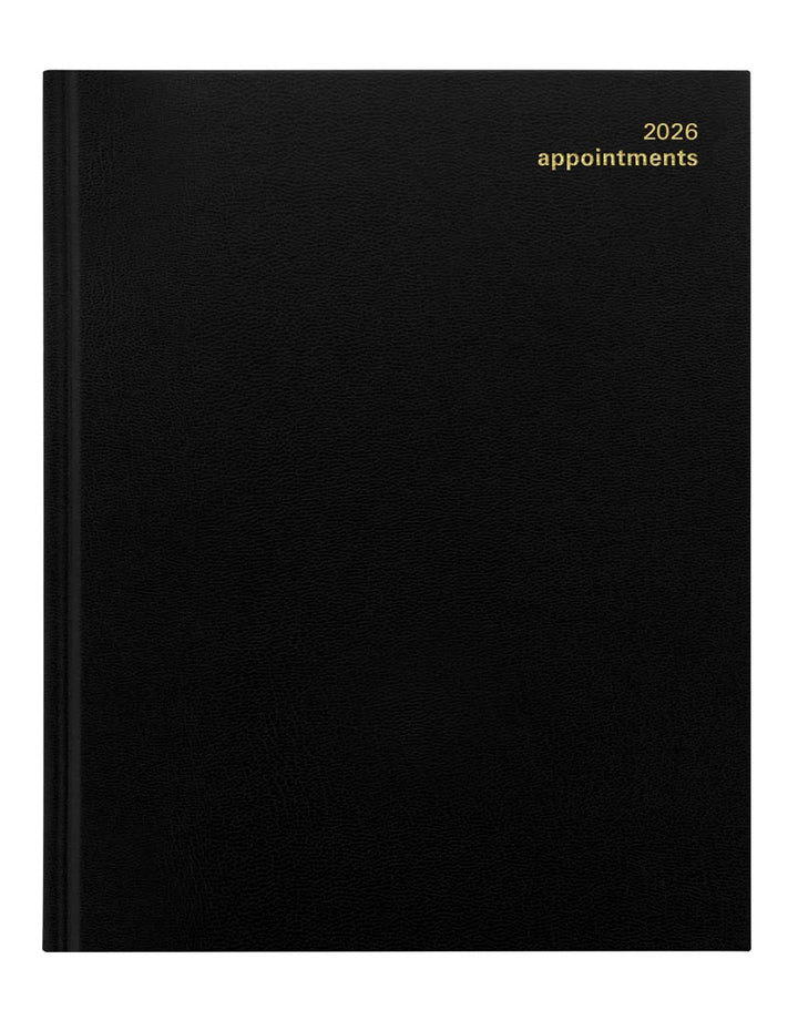 Letts of London - 2026 Principal Weekly Planner with Appointments - Quarto Week-to-View - Black