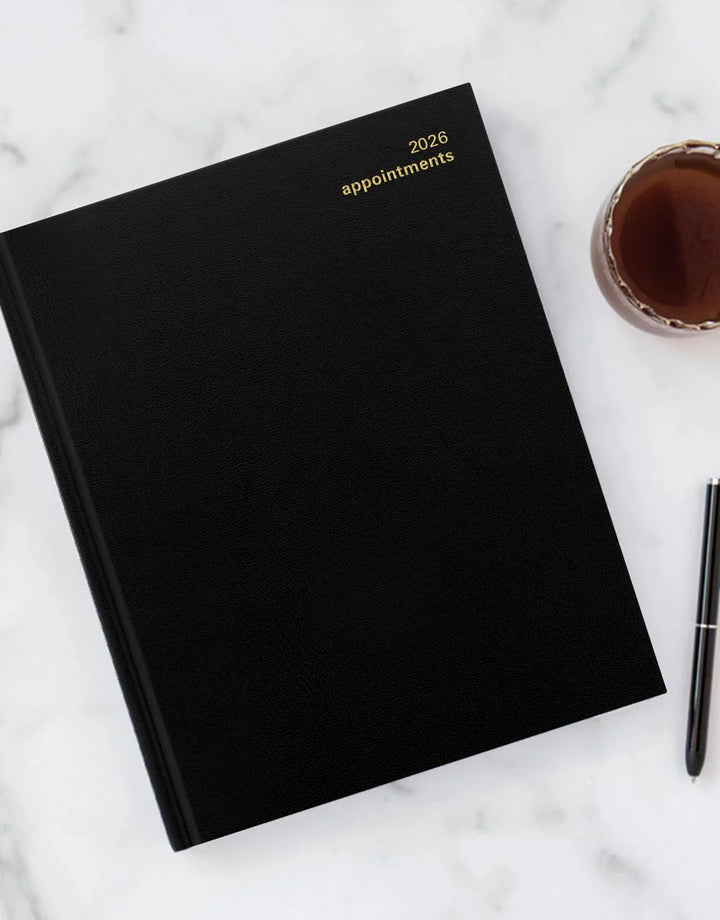 Letts of London - 2026 Principal Weekly Planner with Appointments - Quarto Week-to-View - Black