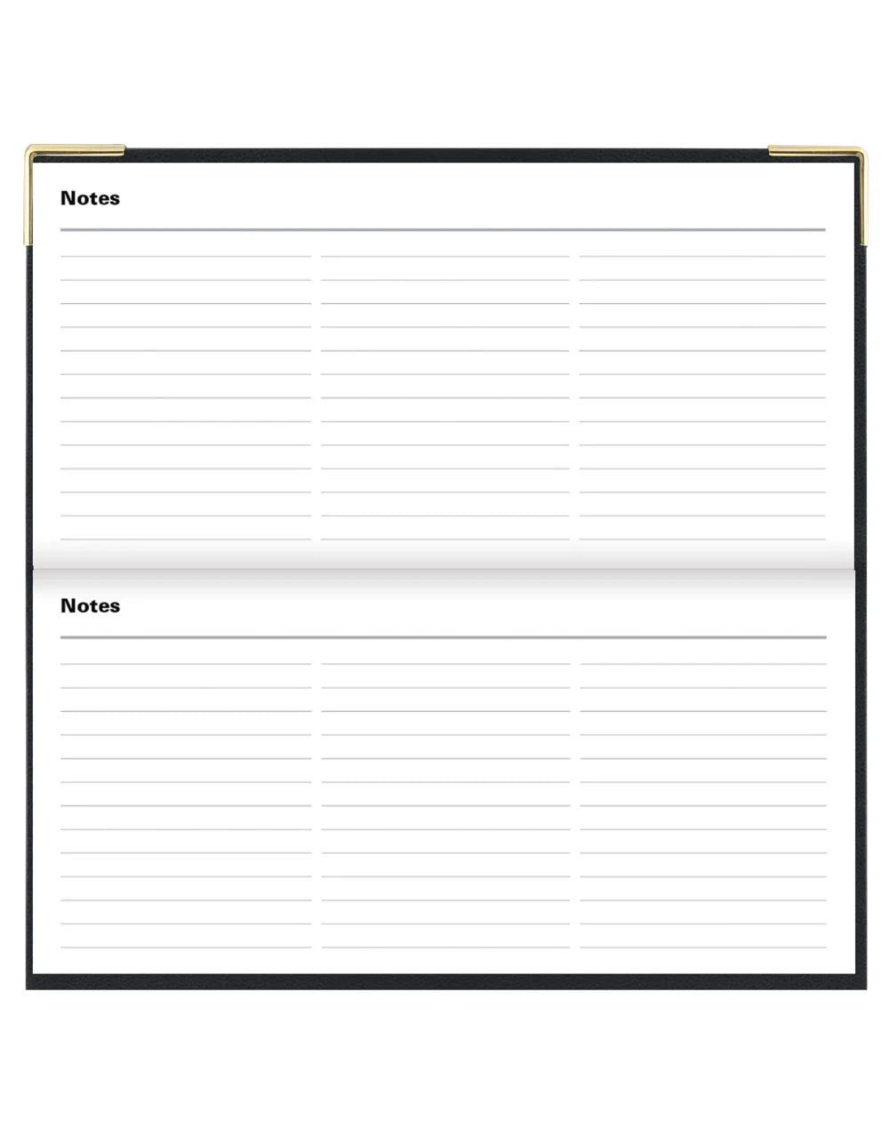 Letts of London - 2026 Slim Weekly Planner with Appointments - Landscape Week-to-View - Black