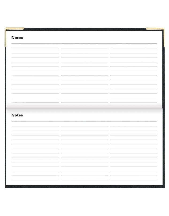 Letts of London - 2026 Slim Weekly Planner with Appointments - Landscape Week-to-View - Black