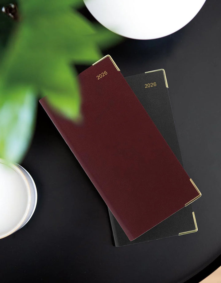 Letts of London - 2026 Slim Weekly Planner with Appointments - Landscape Week-to-View - Black
