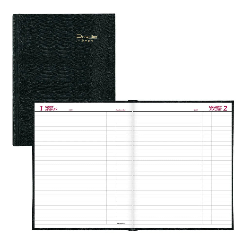 BROWNLINE- 2027 Traditional Daily Planner - Untimed - English - Black - C550.BLK