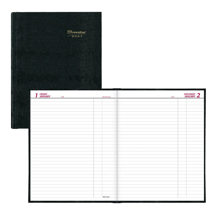 BROWNLINE- 2027 Traditional Daily Planner - Untimed - English - Black - C550.BLK