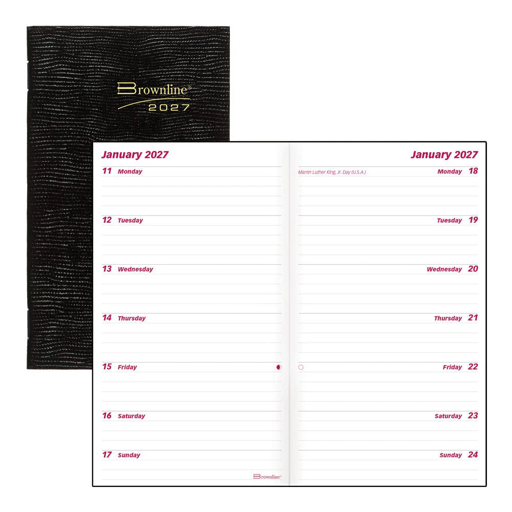 BROWNLINE - 2027 Essential Two-Week Planner - English - Black - C5626.81Z