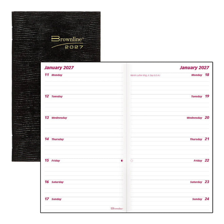 BROWNLINE - 2027 Essential Two-Week Planner - English - Black - C5626.81Z