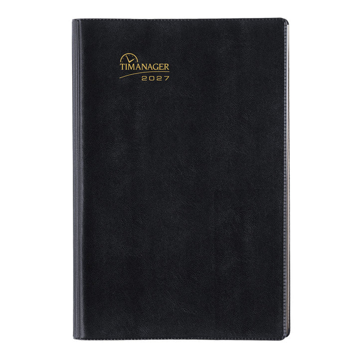 Blueline - 2027 Timanager Weekly Planner - Appointment Book - English - Black