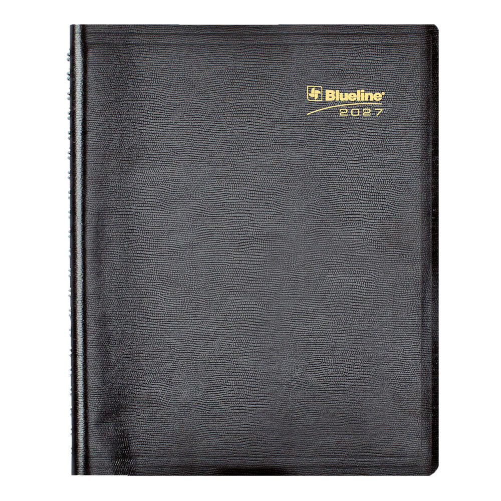 BLUELINE - 2027 Essential Daily Planner - Appointment Book - Bilingual - Black - C965.81BT