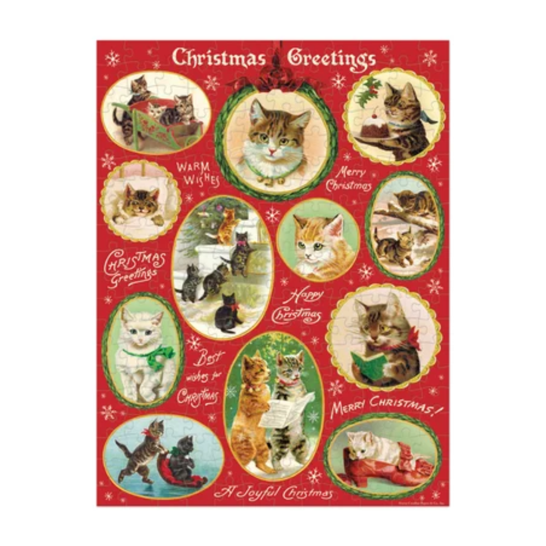 Cavallini & Co - Mini Puzzle - 240 Pieces - Christmas Cats