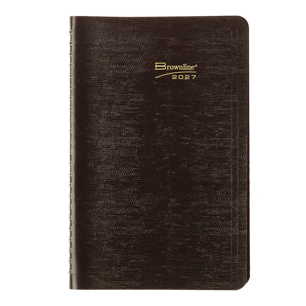 BROWNLINE - 2027 Essential Weekly Planner - Appointment Book - English - Black - CB75.BLK