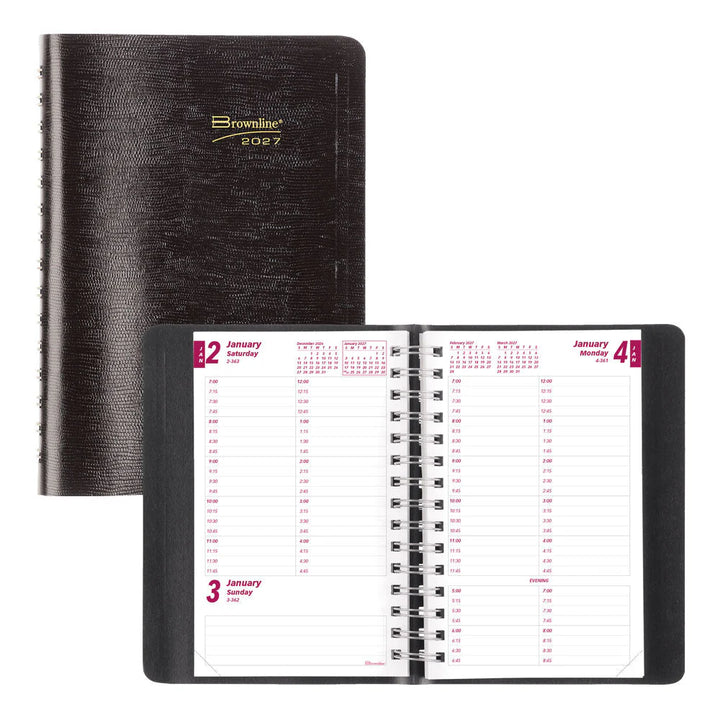 BROWNLINE - 2027 Essential Daily Planner - Appointment Book - English -  Black - CB800.BLK
