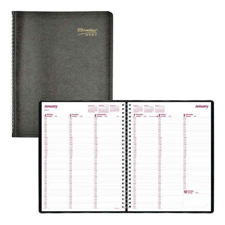 BROWNLINE - 2027 Essential Weekly Planner - Appointment Book - English - Black - CB950.BLK