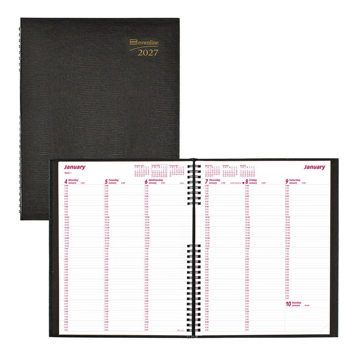 BROWNLINE - 2027 CoilPro Weekly Planner - Appointment Book - English - Black