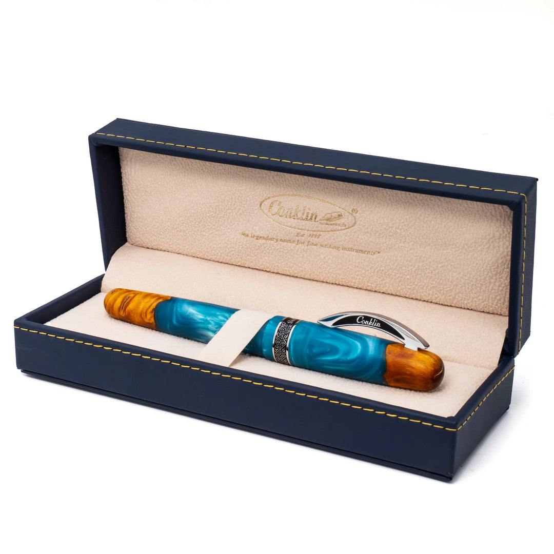 Conklin 1898 - Limited Edition Fountain Pen - Spectra Fusion - Chrome Trim - Blue