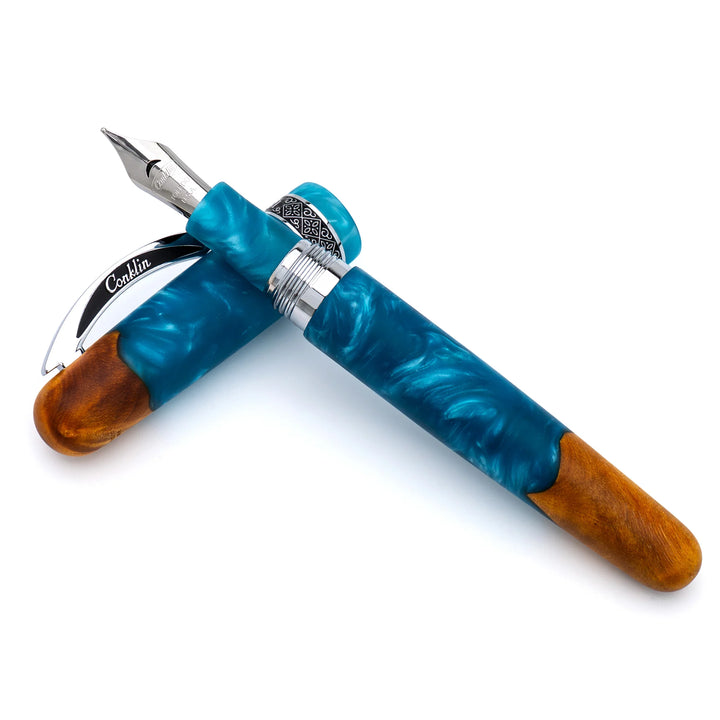 Conklin 1898 - Limited Edition Fountain Pen - Spectra Fusion - Chrome Trim - Blue