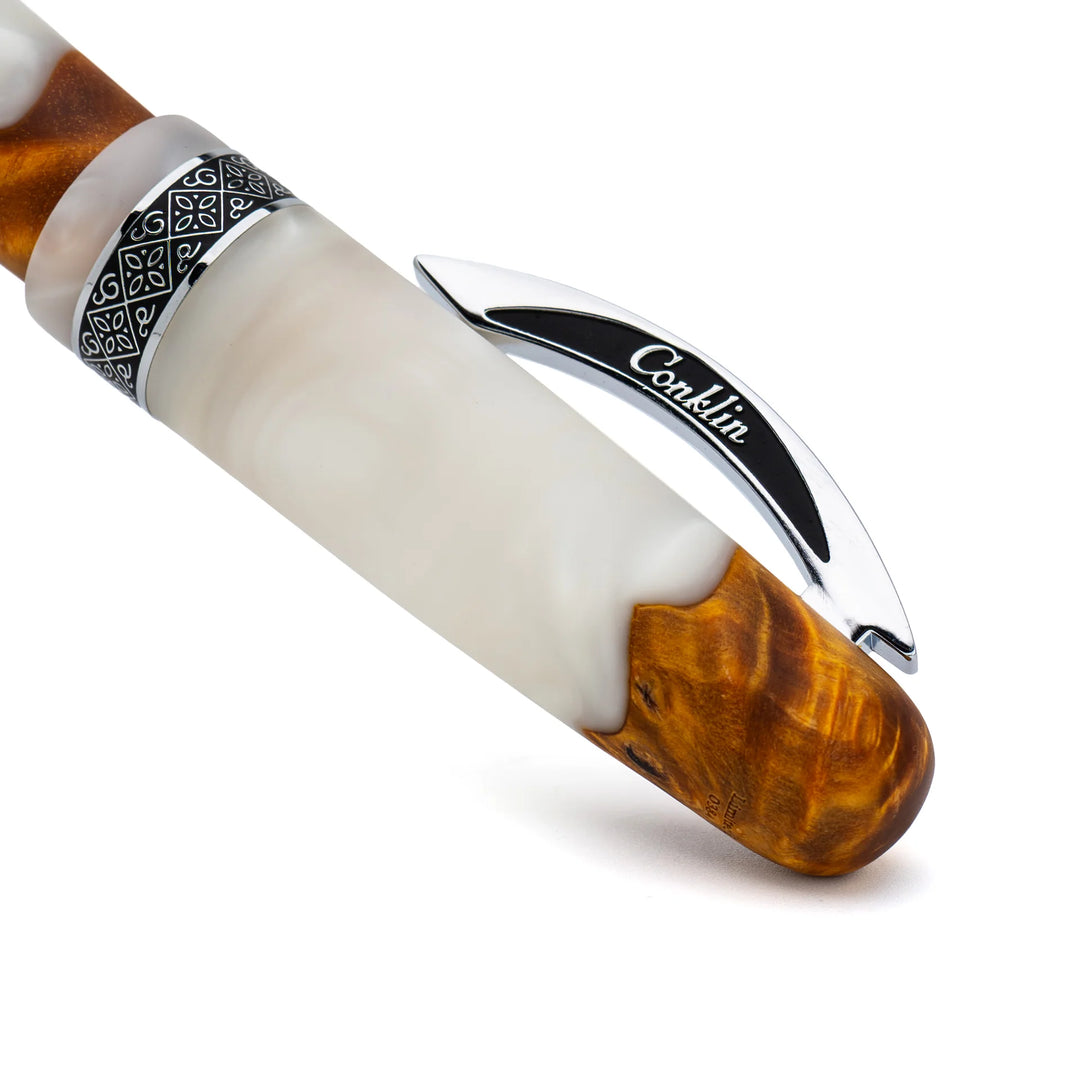 Conklin 1898 - Limited Edition Fountain Pen - Spectra Fusion - Chrome Trim - White