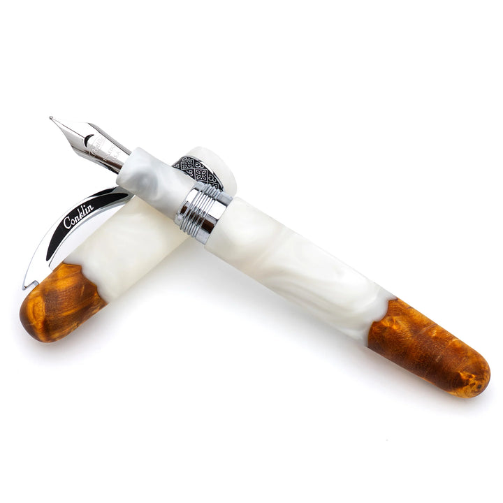 Conklin 1898 - Limited Edition Fountain Pen - Spectra Fusion - Chrome Trim - White