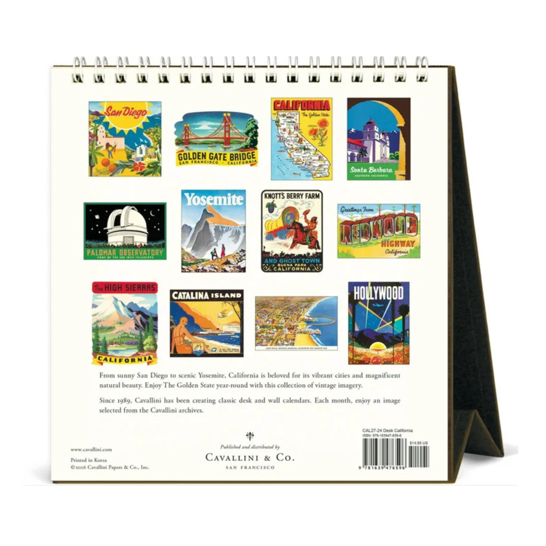 Cavallini & Co - 2027 Desk Calendar - California
