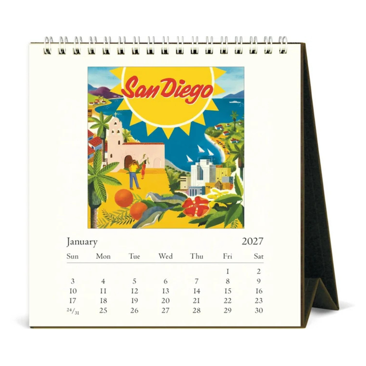 Cavallini & Co - 2027 Desk Calendar - California