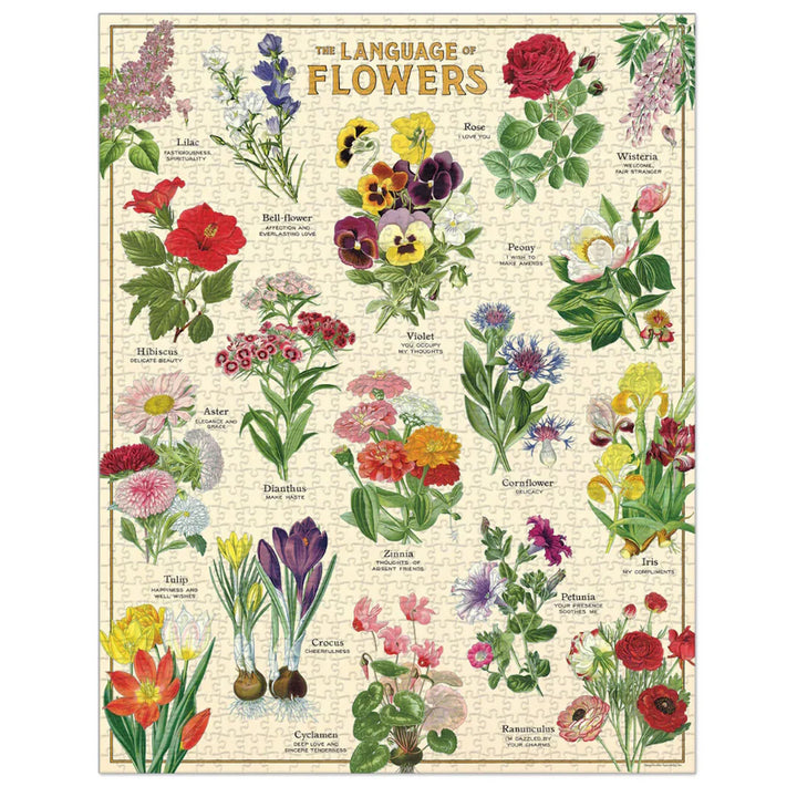 Cavallini & Co - 1000 Piece Vintage Puzzle - Language of Flowers